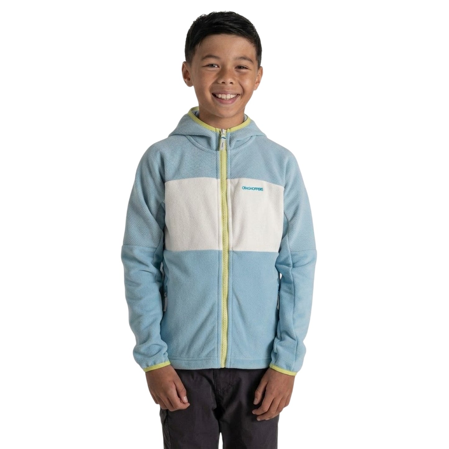 Sky Blue - Front - Craghoppers Childrens-Kids Bindloe Regular Outdoor Fleece Jacket