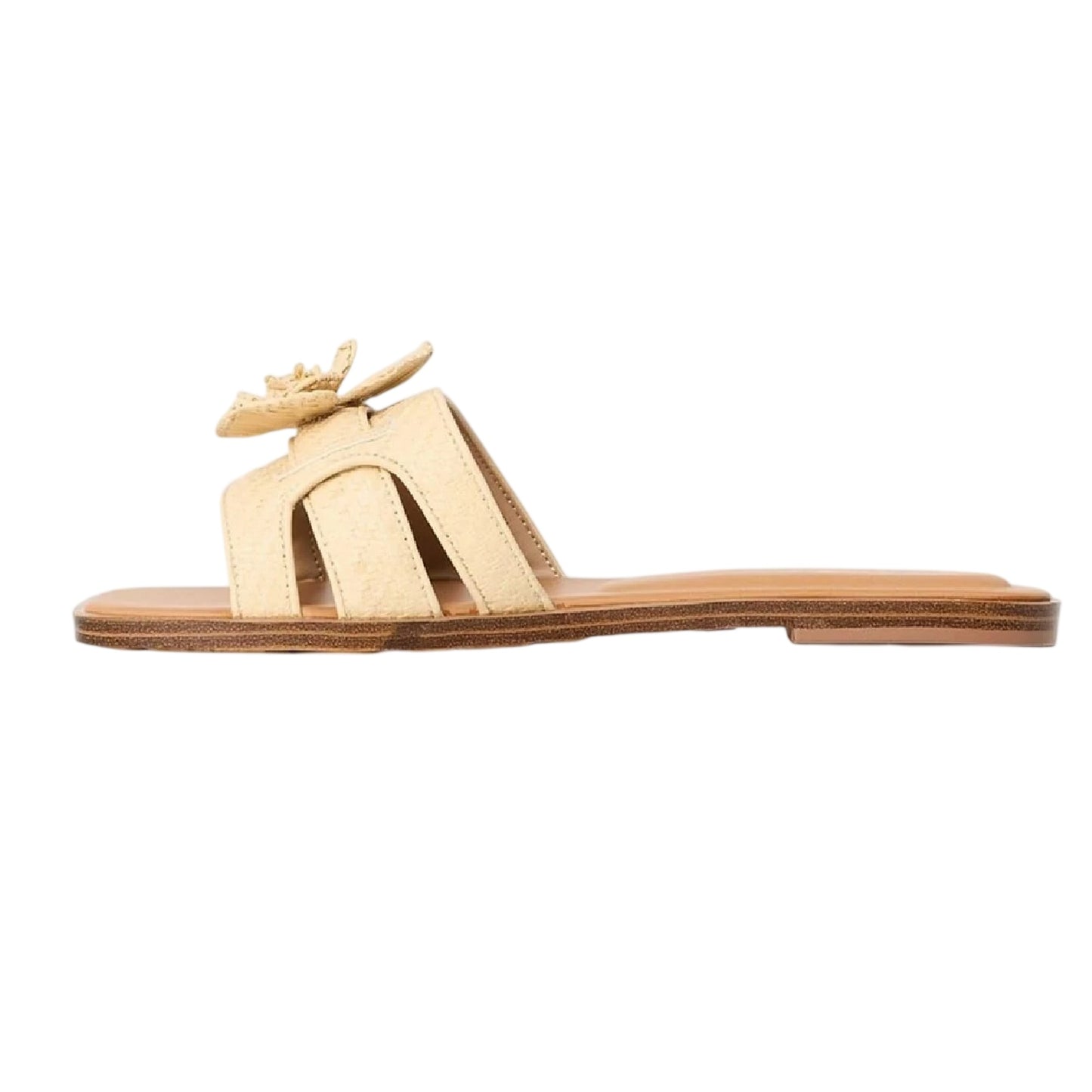 Natural - Back - Aldo Womens-Ladies Floral Open Toe Flat Slides