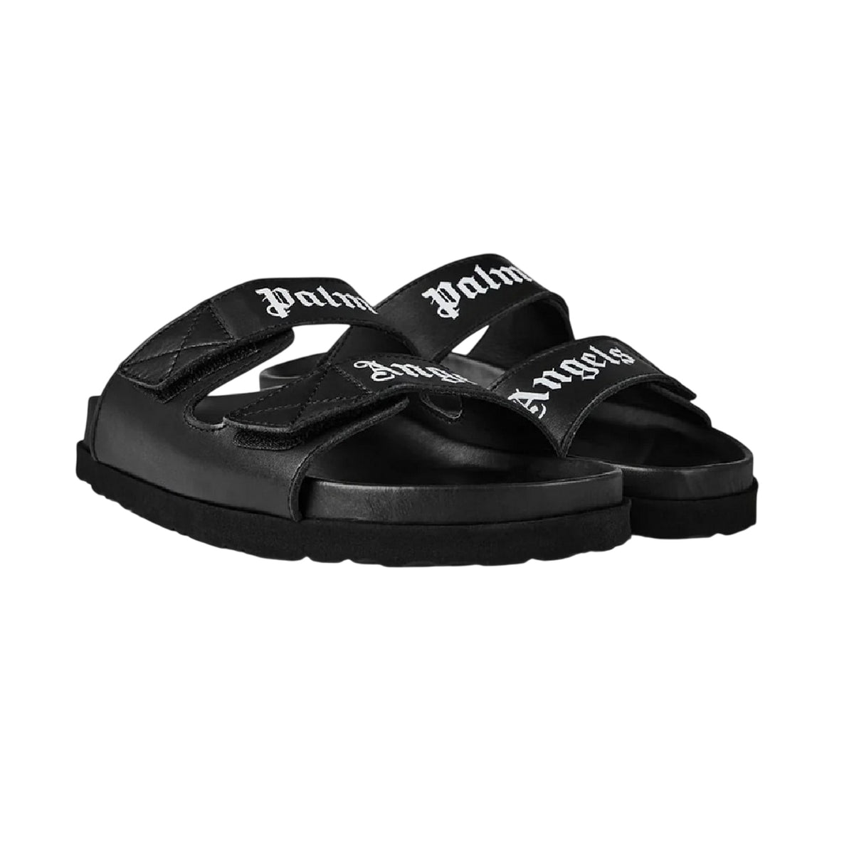 Black - Front - Palm Angels Childrens-Kids Beach Flat Slides