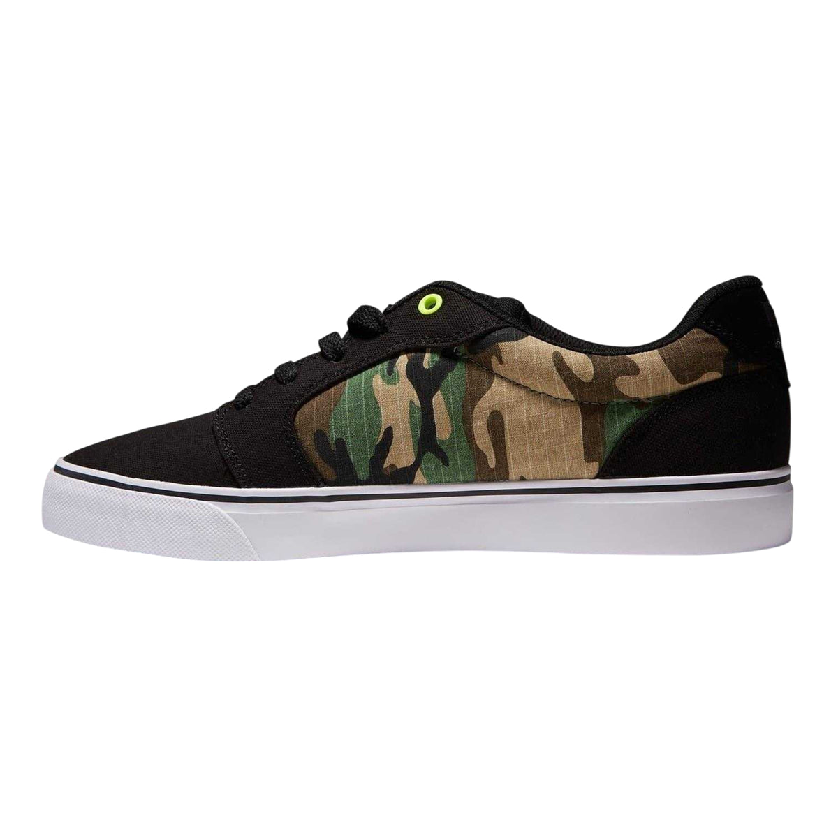 Black - Back - DC Mens Anvil TX SE Camouflage Canvas Flat Skate Shoes