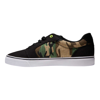 Black - Back - DC Mens Anvil TX SE Camouflage Canvas Flat Skate Shoes