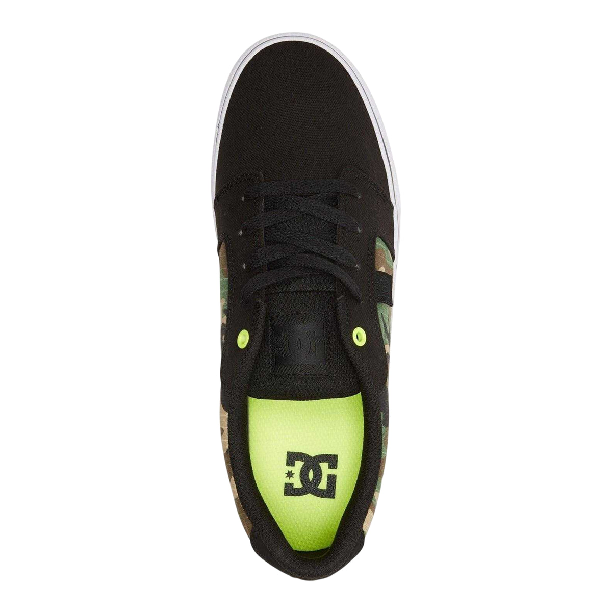 Black - Lifestyle - DC Mens Anvil TX SE Camouflage Canvas Flat Skate Shoes