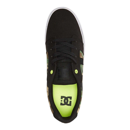 Black - Lifestyle - DC Mens Anvil TX SE Camouflage Canvas Flat Skate Shoes