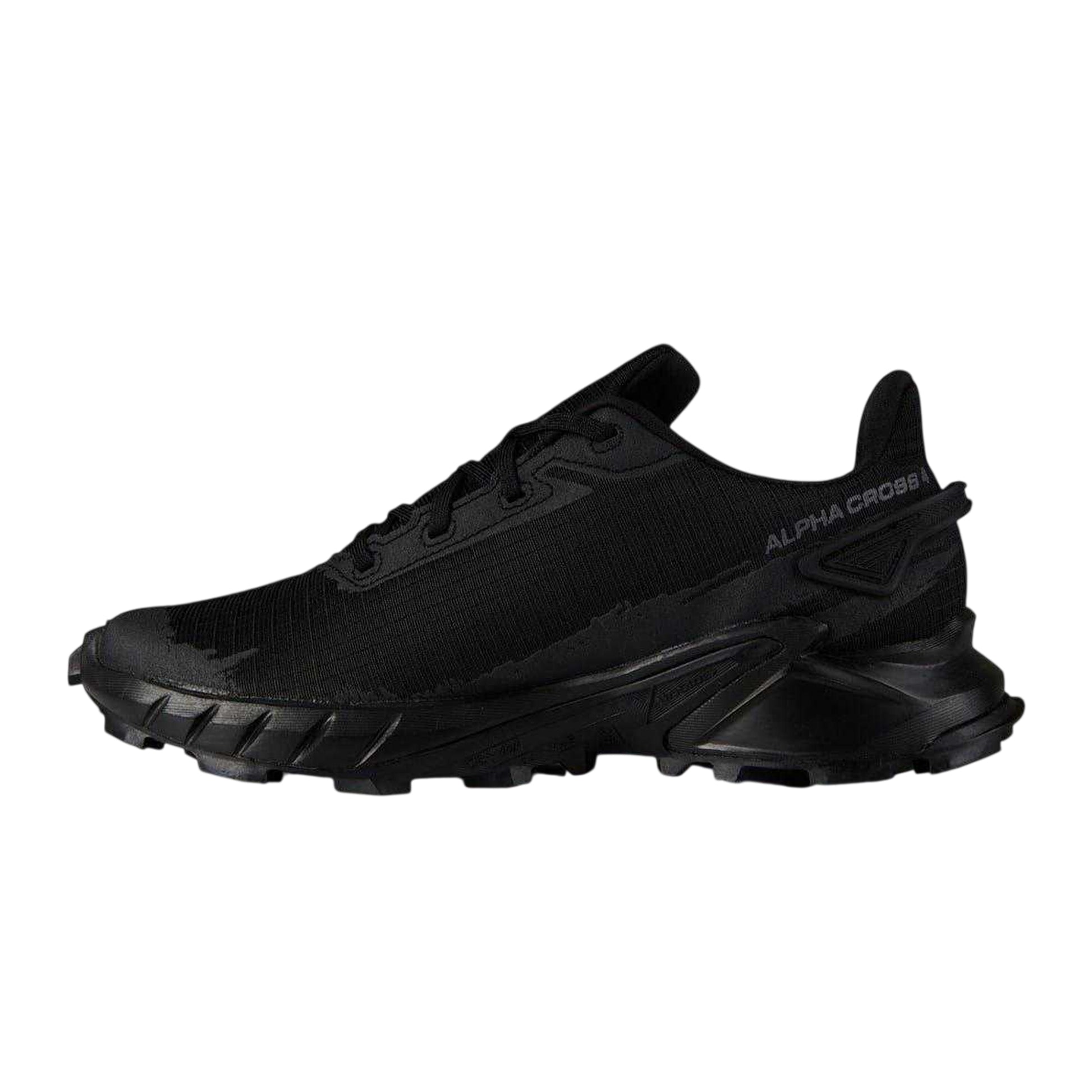 Black - Side - Salomon Mens Alphacross 5 Shoes