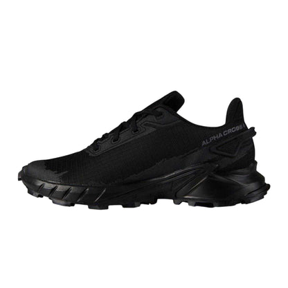 Black - Side - Salomon Mens Alphacross 5 Shoes