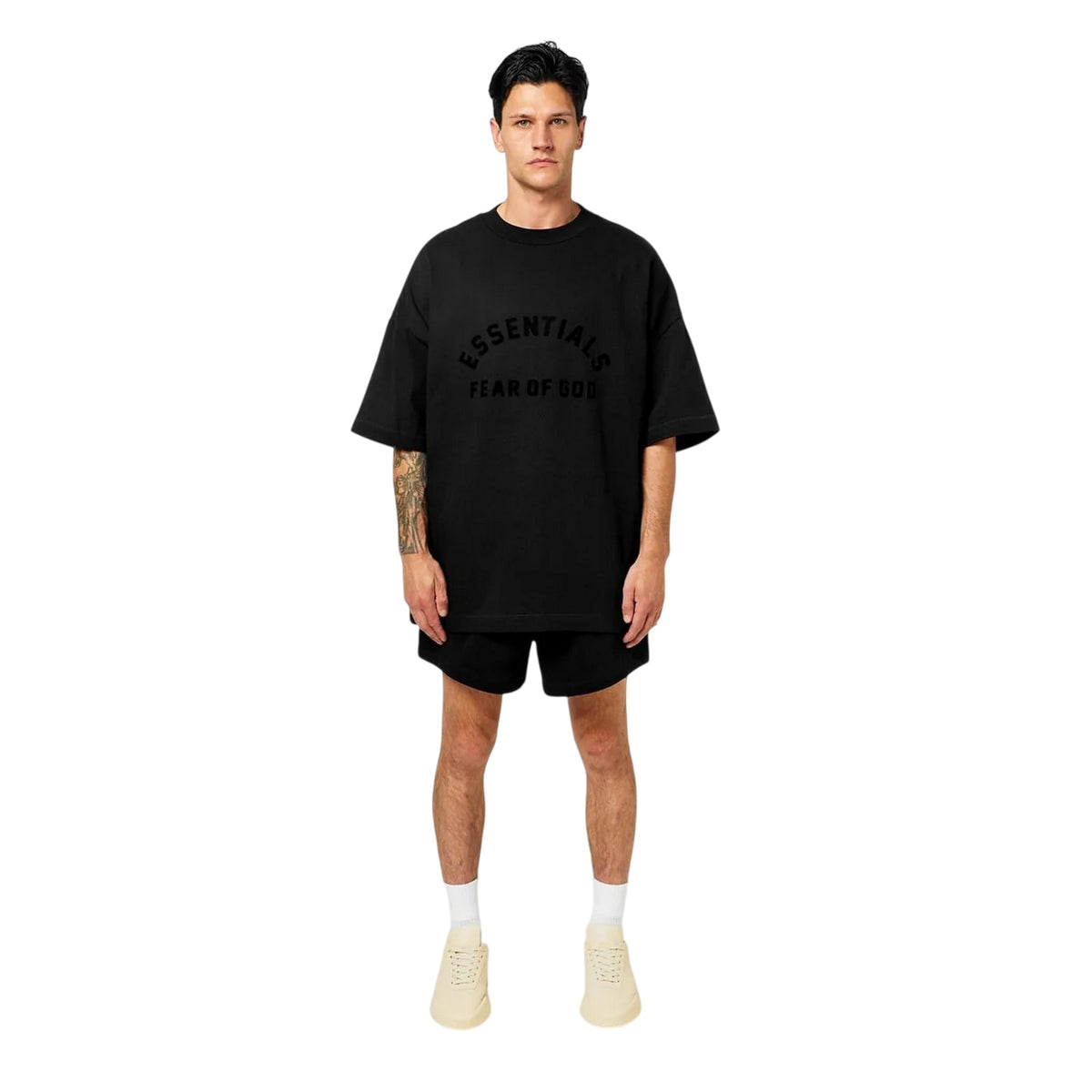 Black - Lifestyle - Essentials Mens Logo Relaxed Fit Short-Sleeved T-Shirt