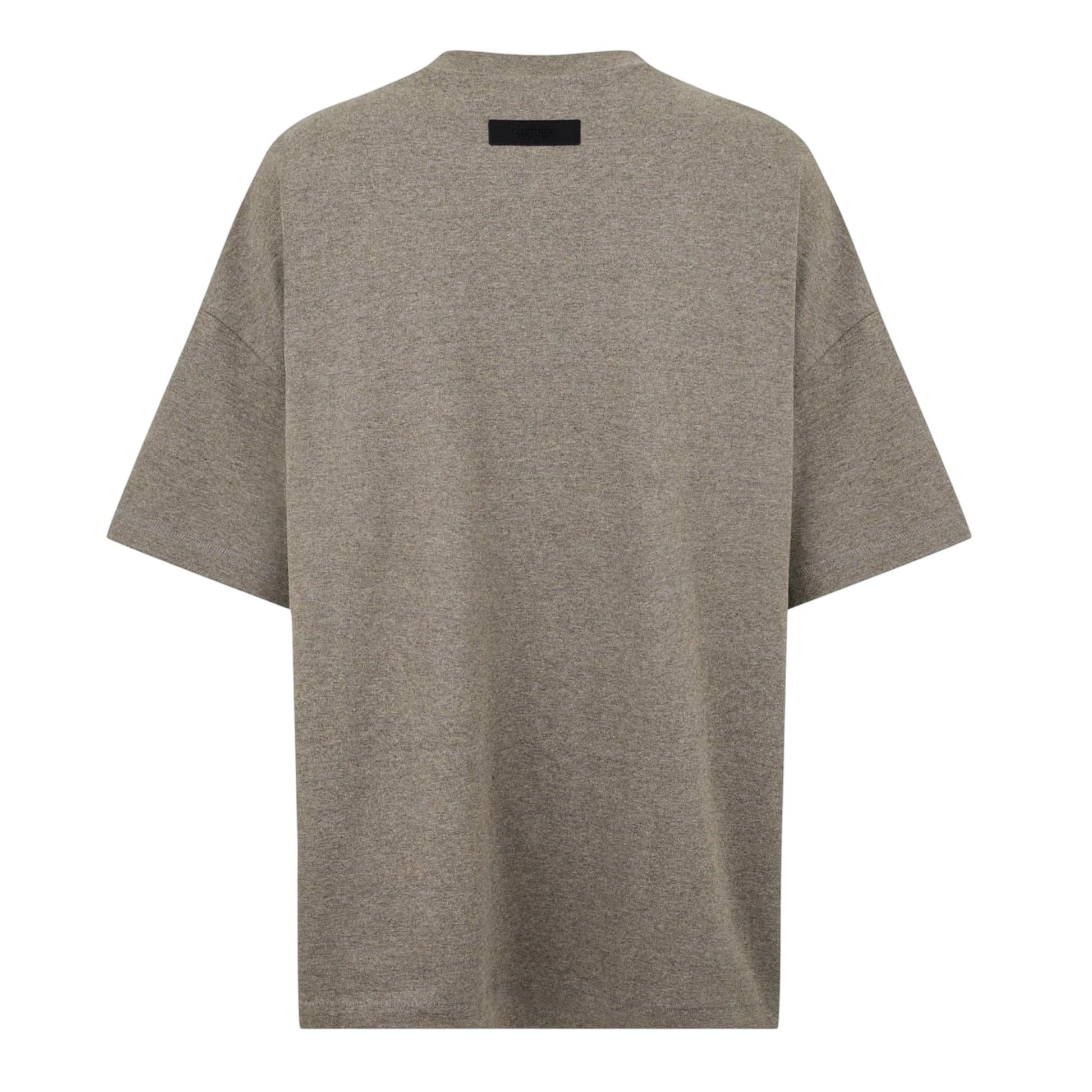 Heather Grey - Back - Essentials Mens Logo Relaxed Fit Short-Sleeved T-Shirt