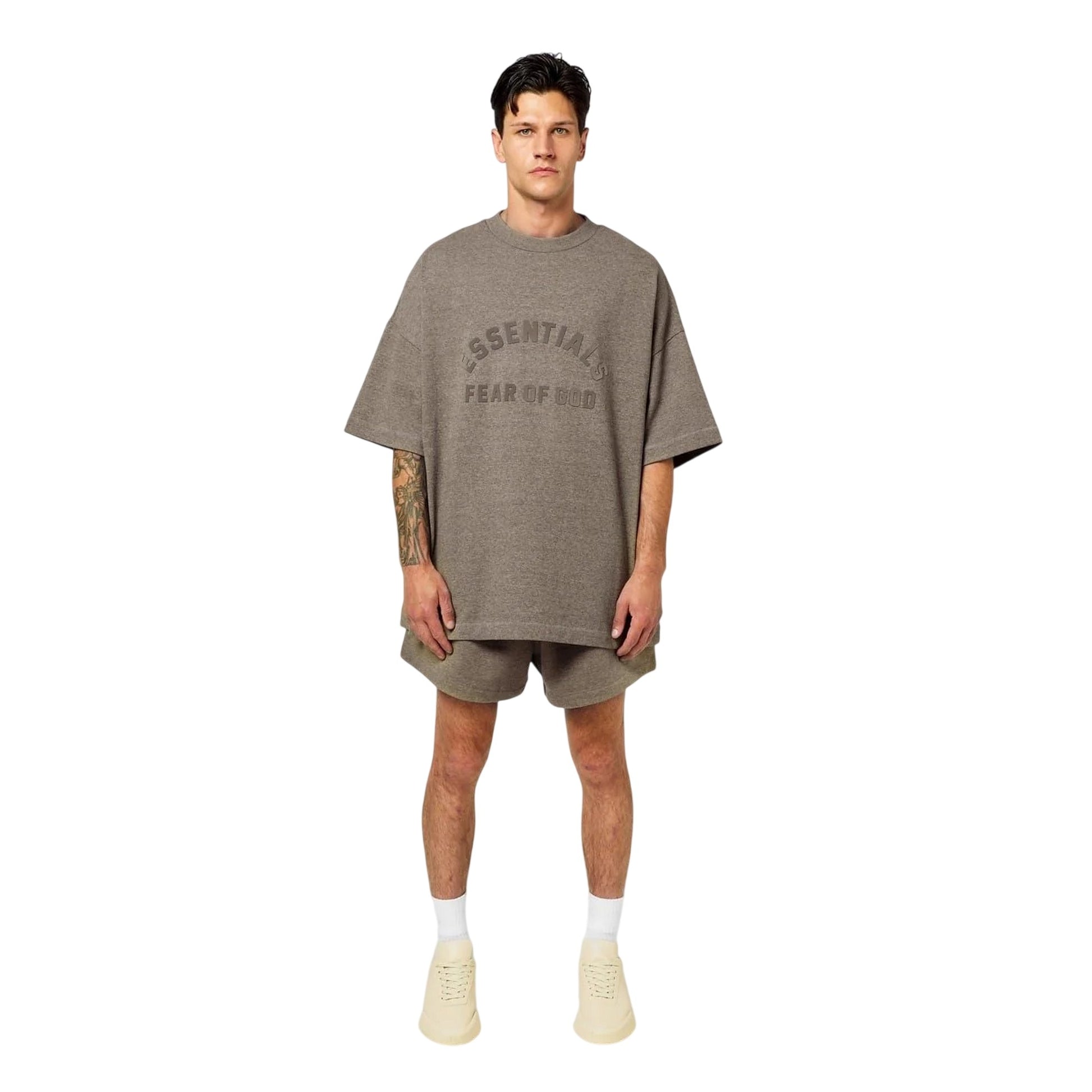 Heather Grey - Lifestyle - Essentials Mens Logo Relaxed Fit Short-Sleeved T-Shirt