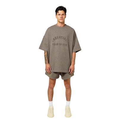 Heather Grey - Lifestyle - Essentials Mens Logo Relaxed Fit Short-Sleeved T-Shirt