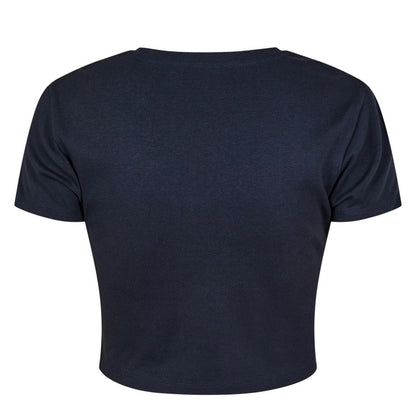 Navy - Back - Jack Wills Womens-Ladies 1 Cotton Crop T-Shirt
