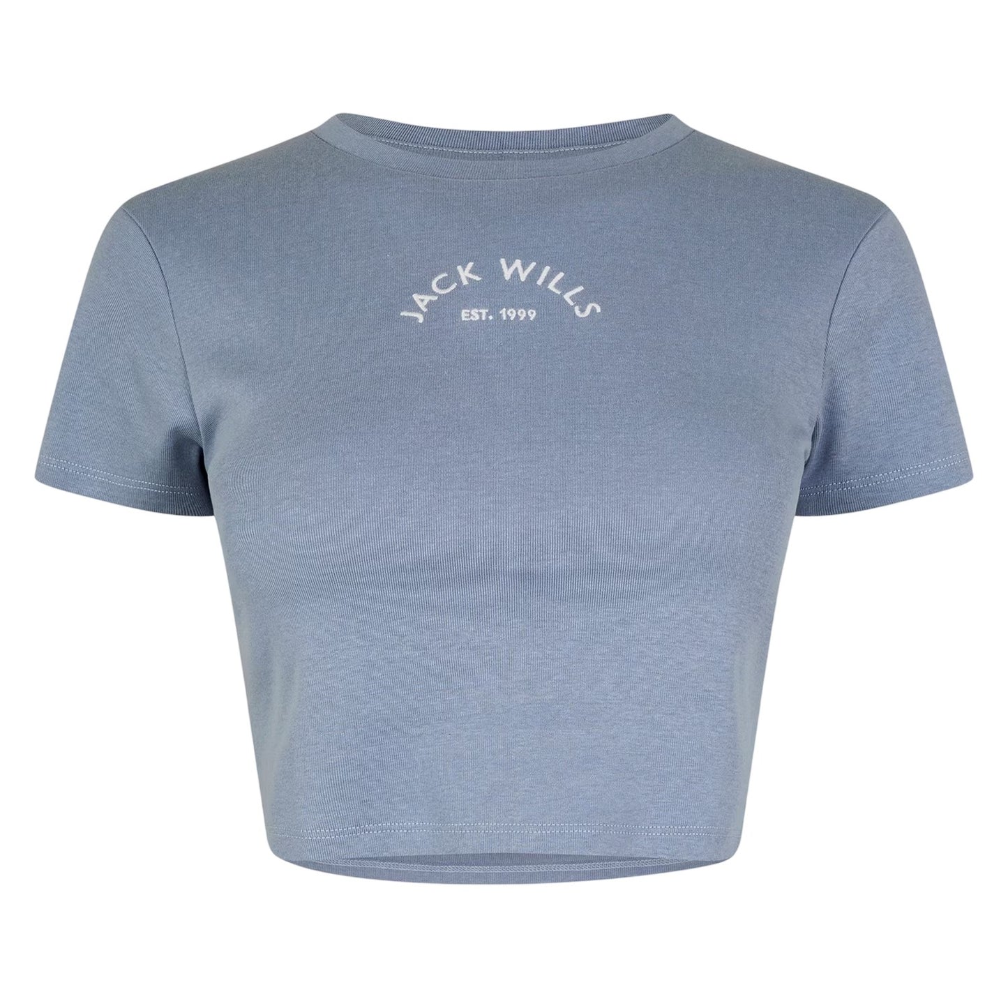 Periwinkle - Front - Jack Wills Womens-Ladies 1 Cotton Crop T-Shirt