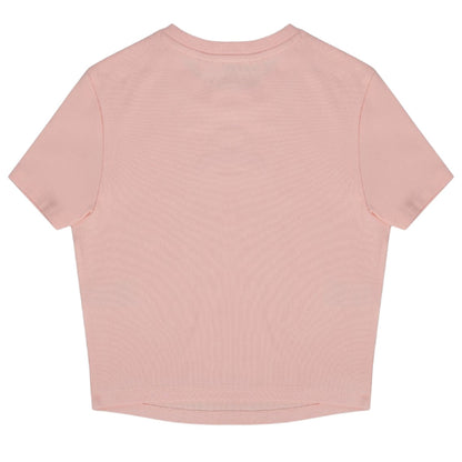 Pink - Back - Jack Wills Womens-Ladies 1 Cotton Crop T-Shirt