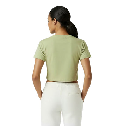 Pistachio - Lifestyle - Jack Wills Womens-Ladies 1 Cotton Crop T-Shirt