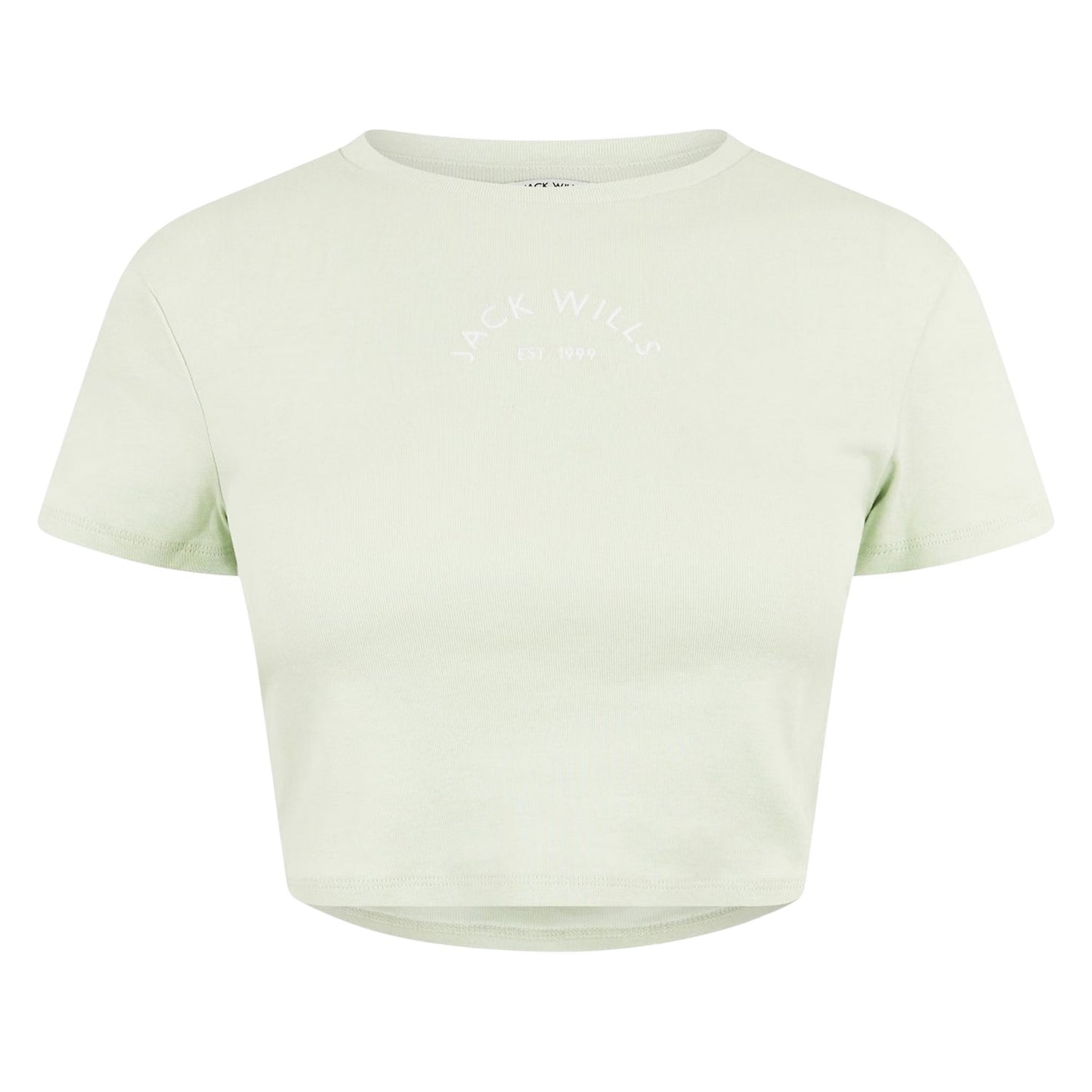 Seaglass - Front - Jack Wills Womens-Ladies 1 Cotton Crop T-Shirt