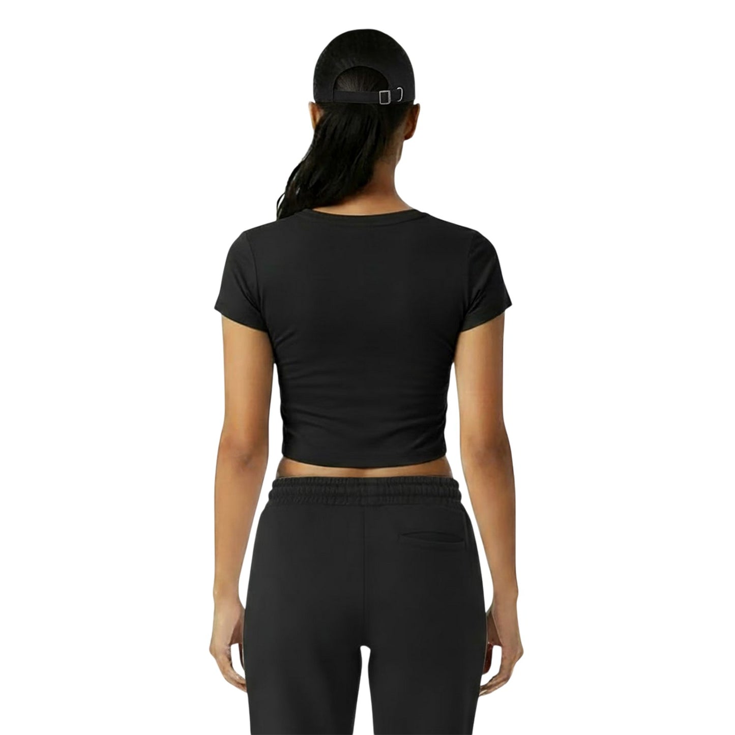 Black - Lifestyle - Jack Wills Womens-Ladies 1 Cotton Crop T-Shirt