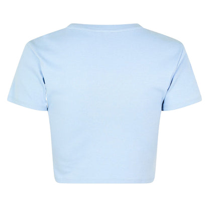Soft Blue - Back - Jack Wills Womens-Ladies 1 Cotton Crop T-Shirt