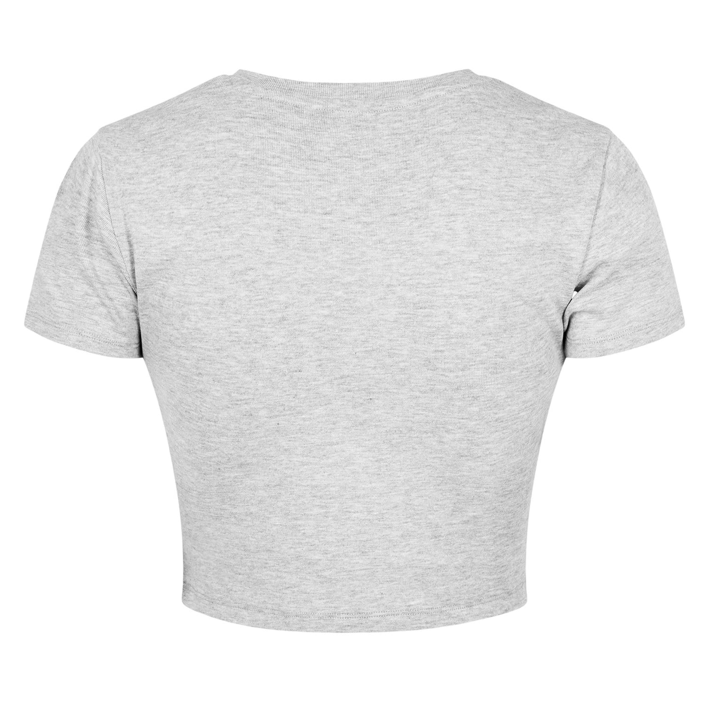 Grey Marl Marl - Back - Jack Wills Womens-Ladies 1 Cotton Crop T-Shirt
