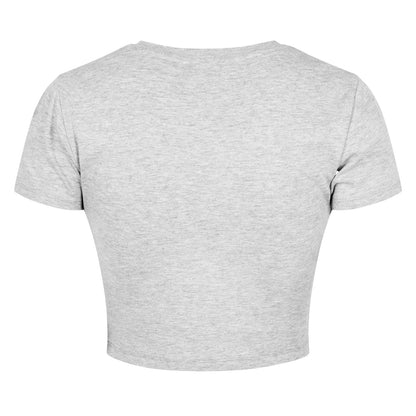 Grey Marl Marl - Back - Jack Wills Womens-Ladies 1 Cotton Crop T-Shirt
