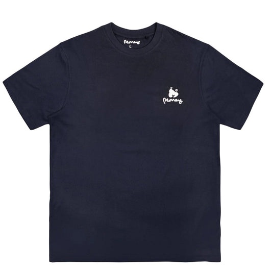 Navy - Front - Money Mens Ape Graphic Print Cotton Regular T-Shirt