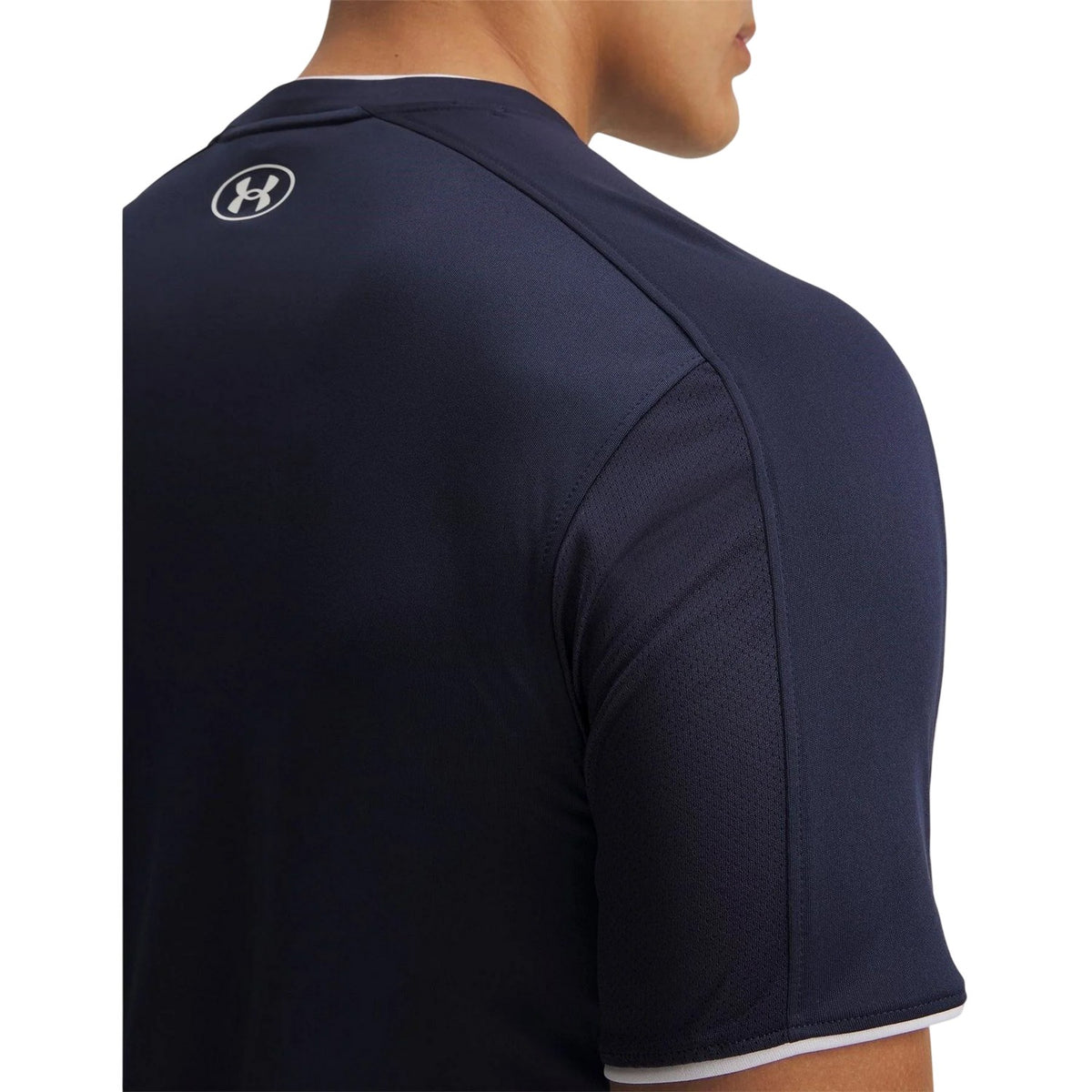 Navy-White - Side - Under Armour Mens Challenger Train T-Shirt