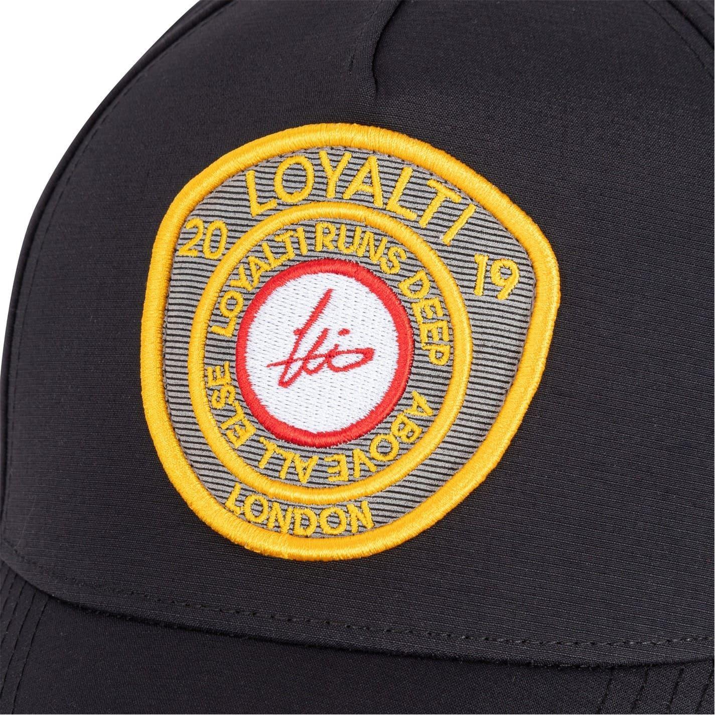 Black - Side - Loyalti Mens Embroidered Patch Cap