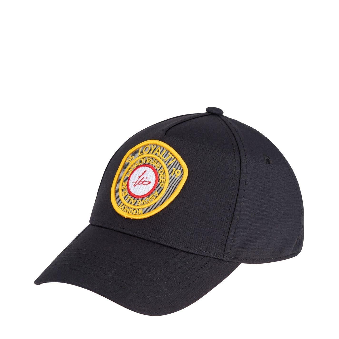Black - Front - Loyalti Mens Embroidered Patch Cap