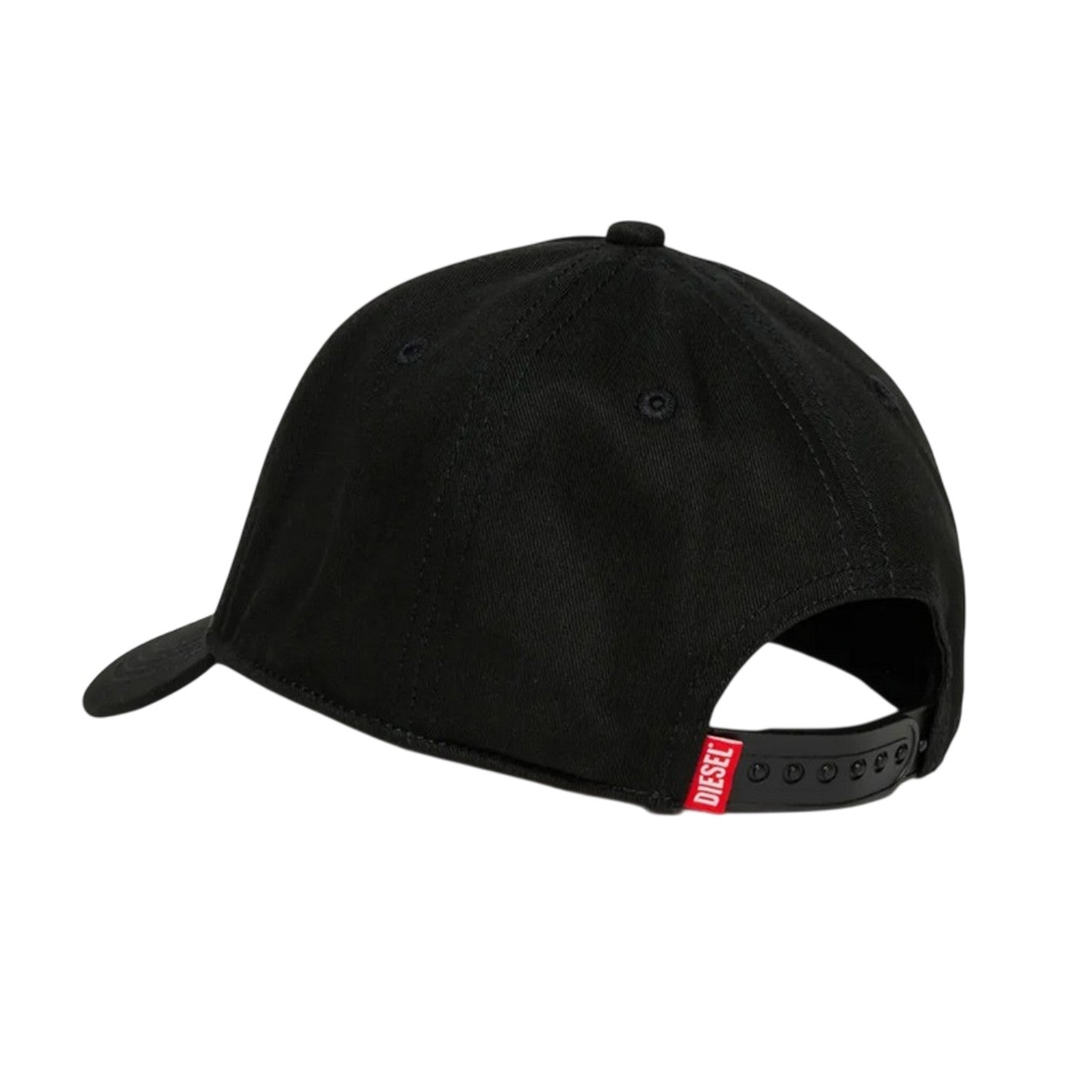 Black - Back - Diesel Childrens-Kids Embroidered Logo Baseball Cap