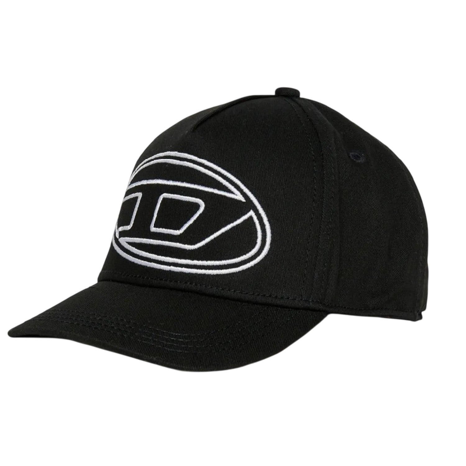 Black - Front - Diesel Childrens-Kids Embroidered Logo Baseball Cap