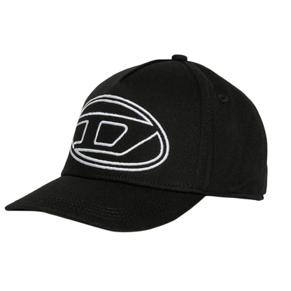 Black - Front - Diesel Childrens-Kids Embroidered Logo Baseball Cap