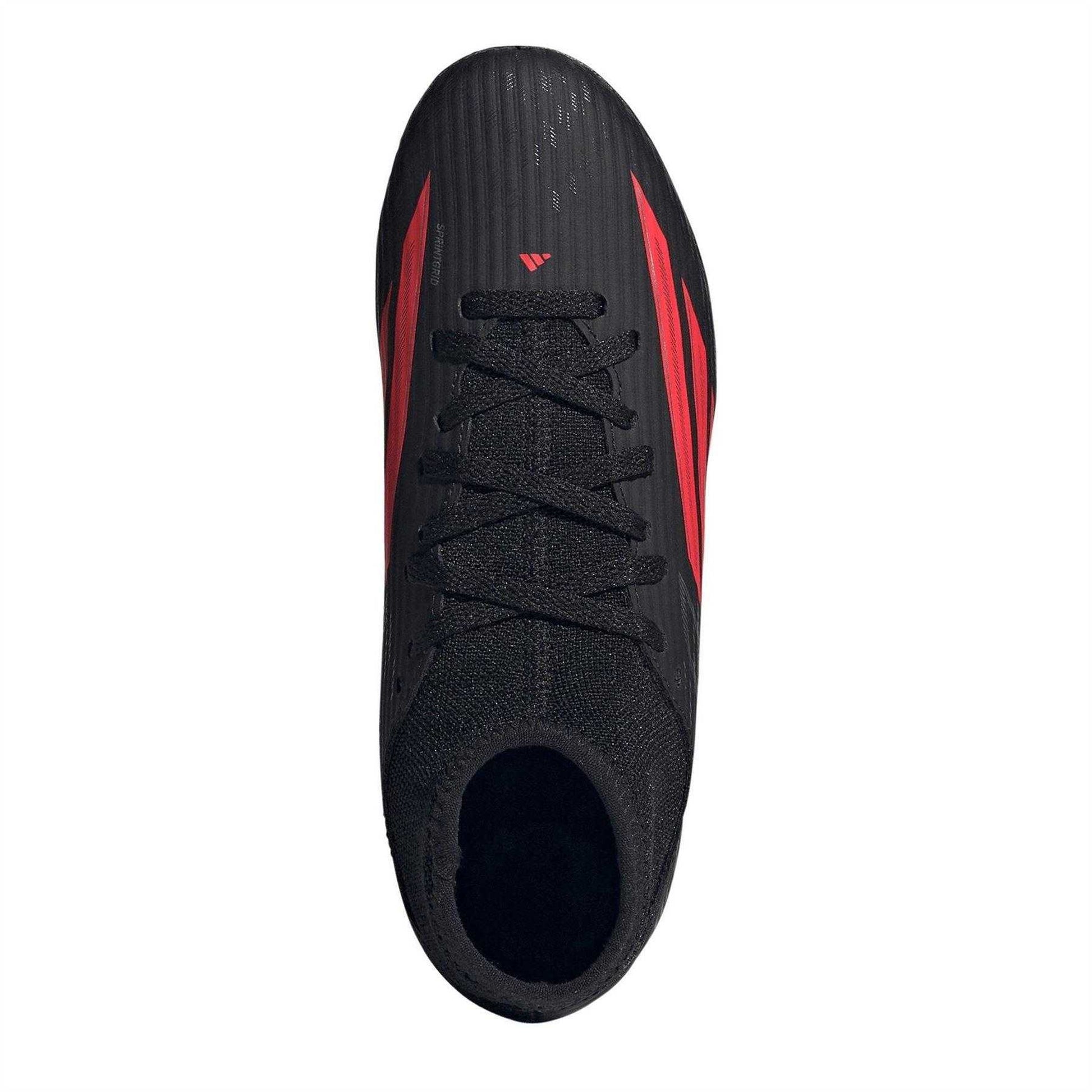 Black-Red - Lifestyle - Adidas Childrens-Kids F50 Club Firm Ground Football Boots