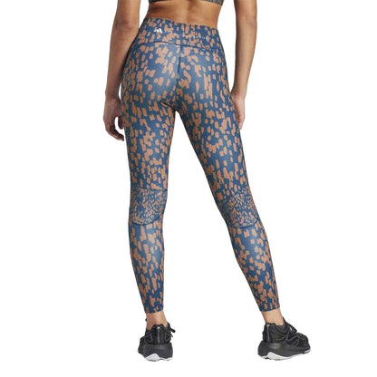 Mineral Animal - Back - Adidas Womens-Ladies Animal Print 7-8 Leggings