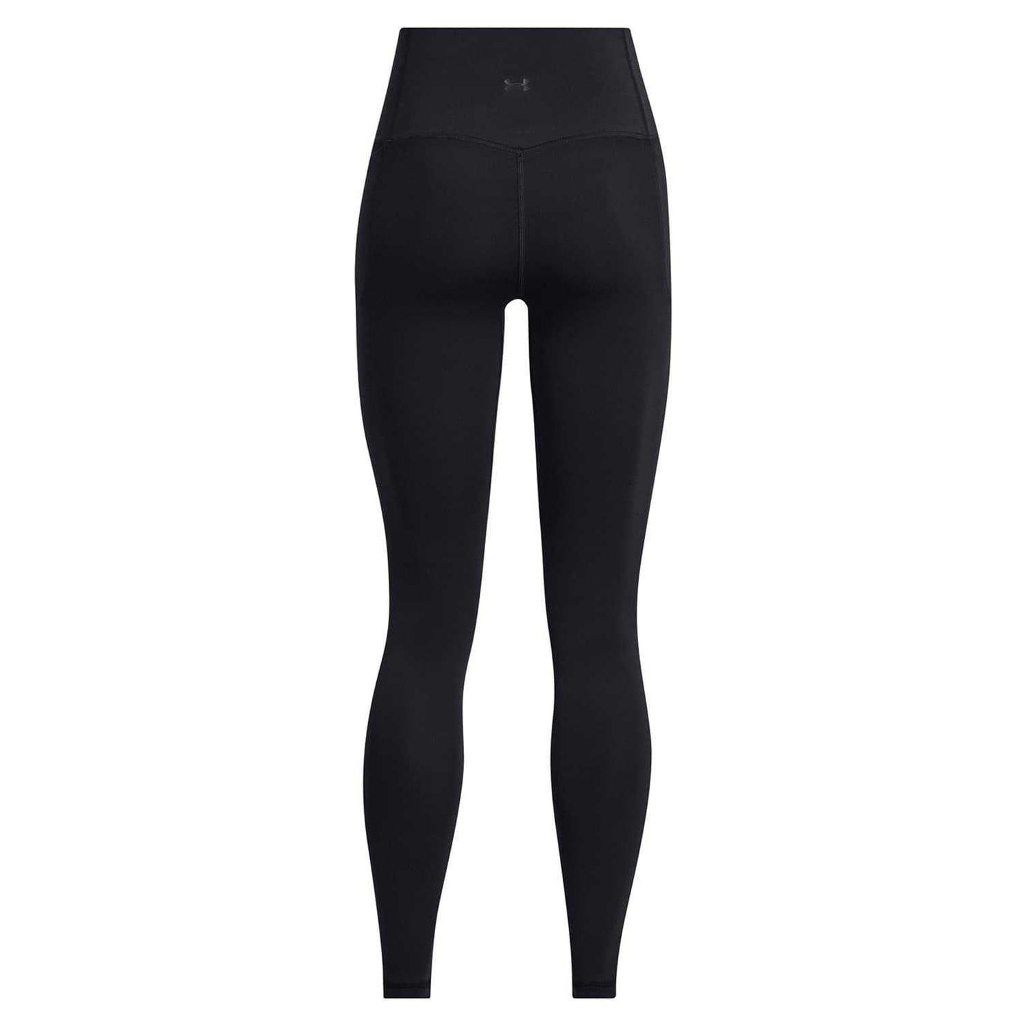 Black - Back - Under Armour Womens-Ladies Meridian Shaping Leggings