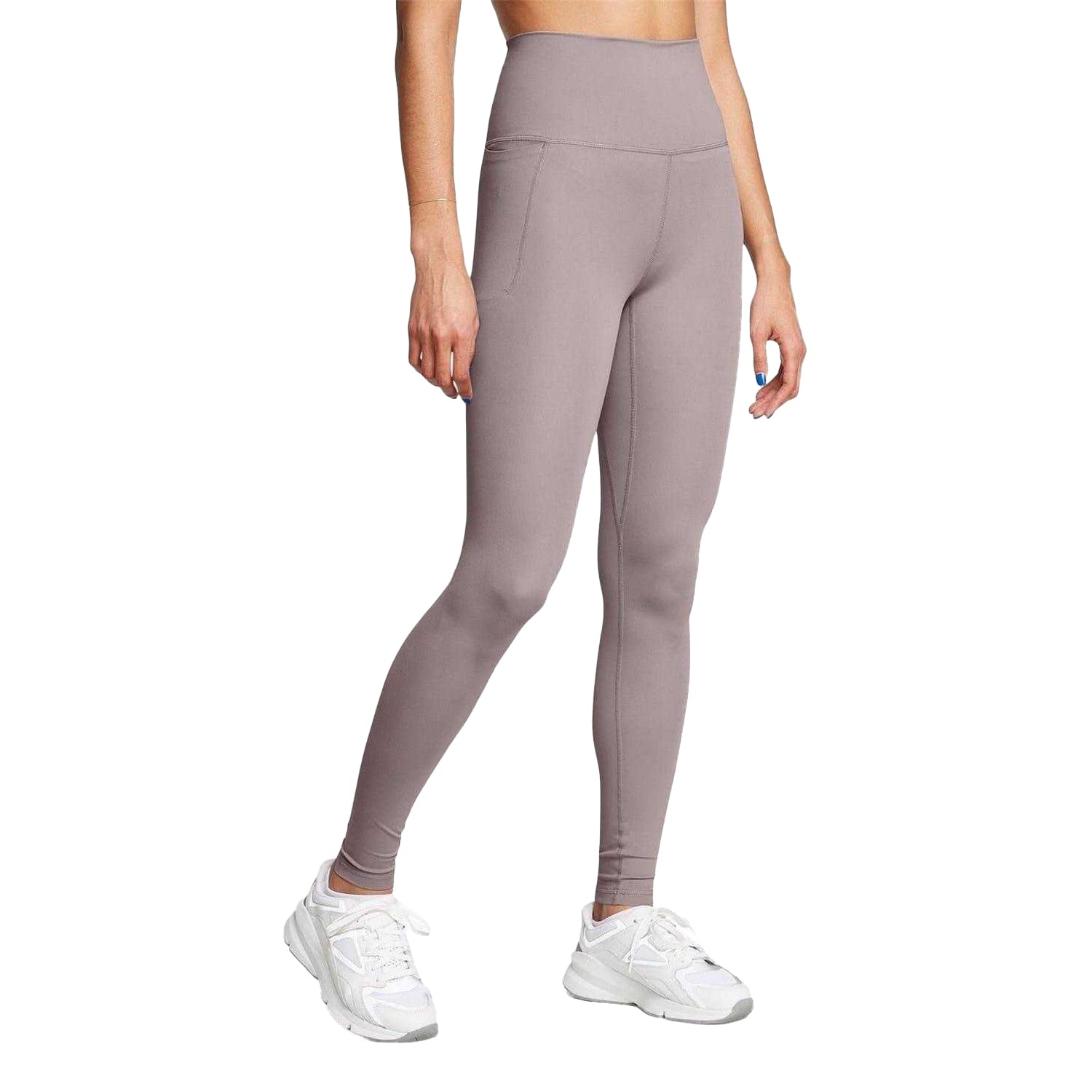 Frost Gray - Side - Under Armour Womens-Ladies Meridian Shaping Leggings