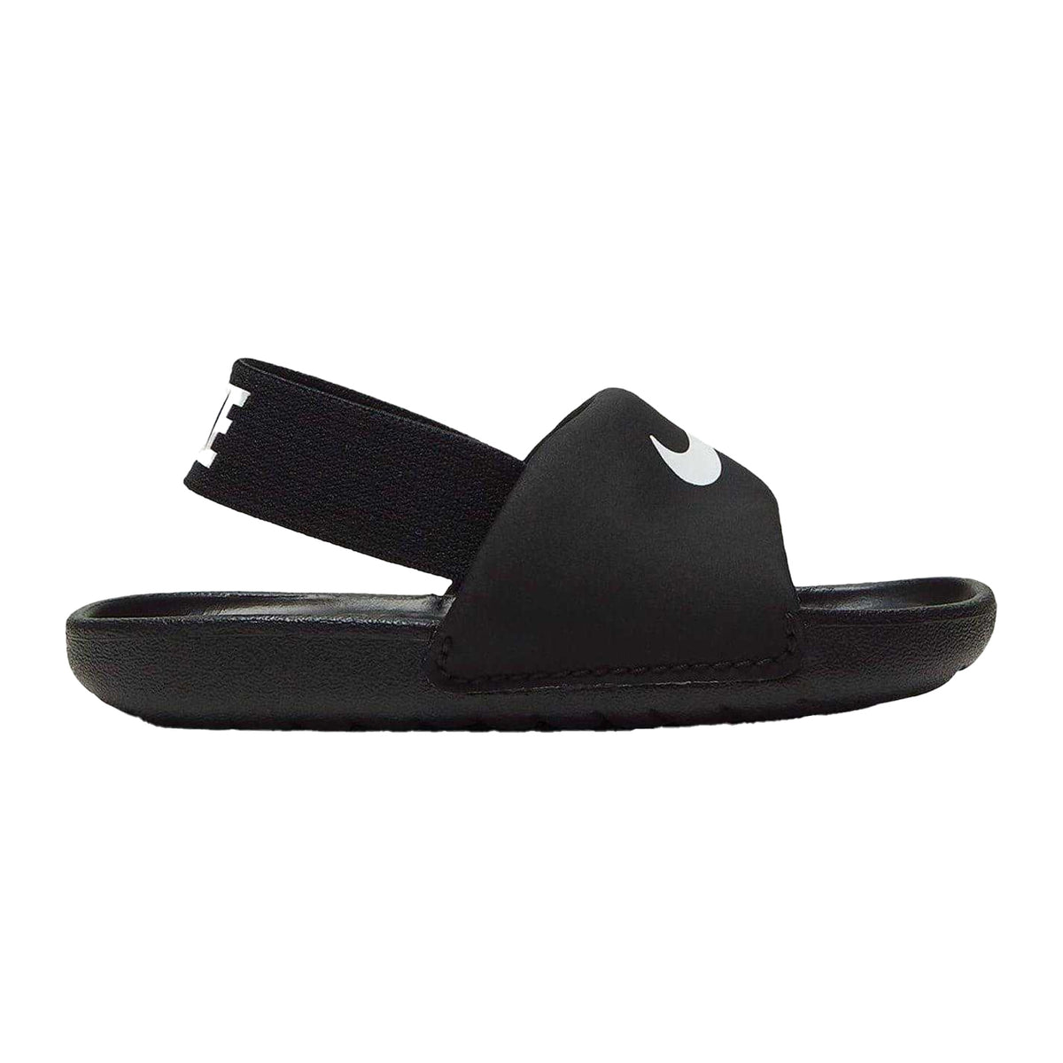 Black-White - Front - Nike Toddler Kawa Swoosh Slides