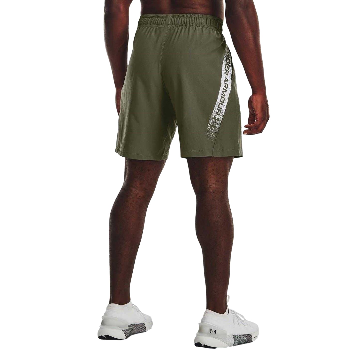 Marine Green - Back - Under Armour Mens Tech Wordmark Shorts