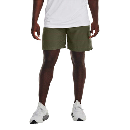 Marine Green - Side - Under Armour Mens Tech Wordmark Shorts