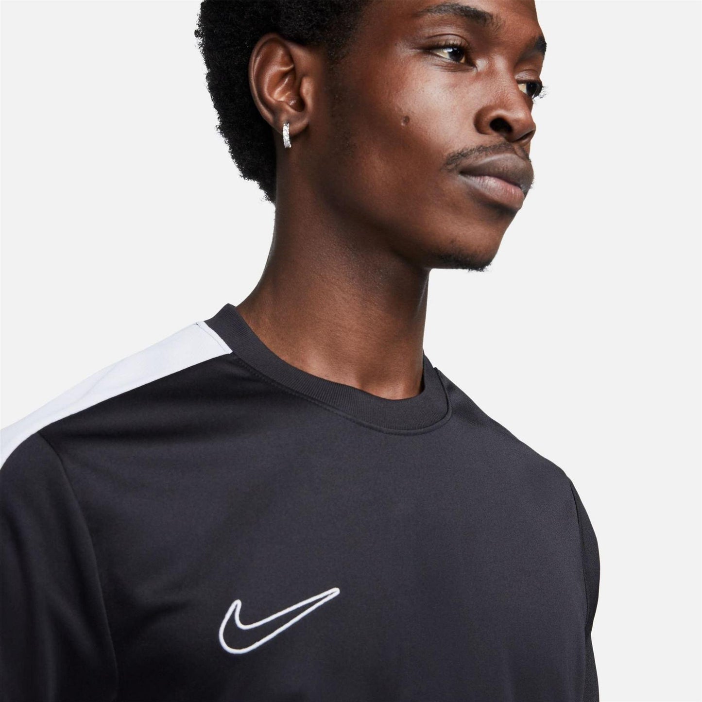 Black-White - Side - Nike Mens Academy Training T-Shirt