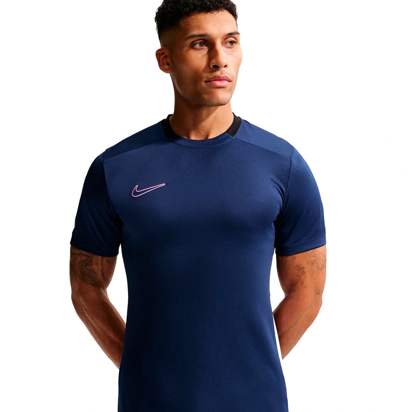 Blue-Pink - Side - Nike Mens Academy Training T-Shirt