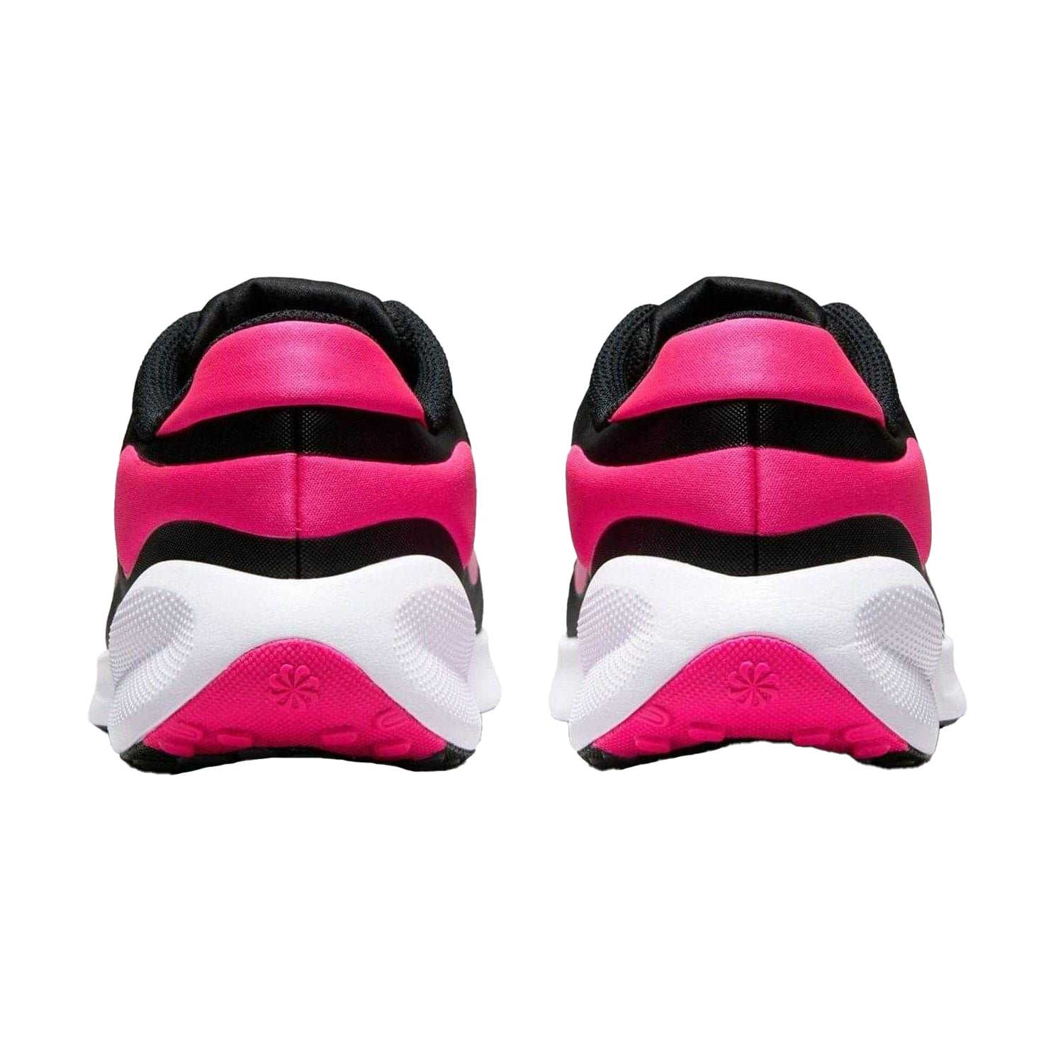 Black-Pink - Back - Nike Childrens-Kids Revolution 7 Swoosh Mesh Trainers