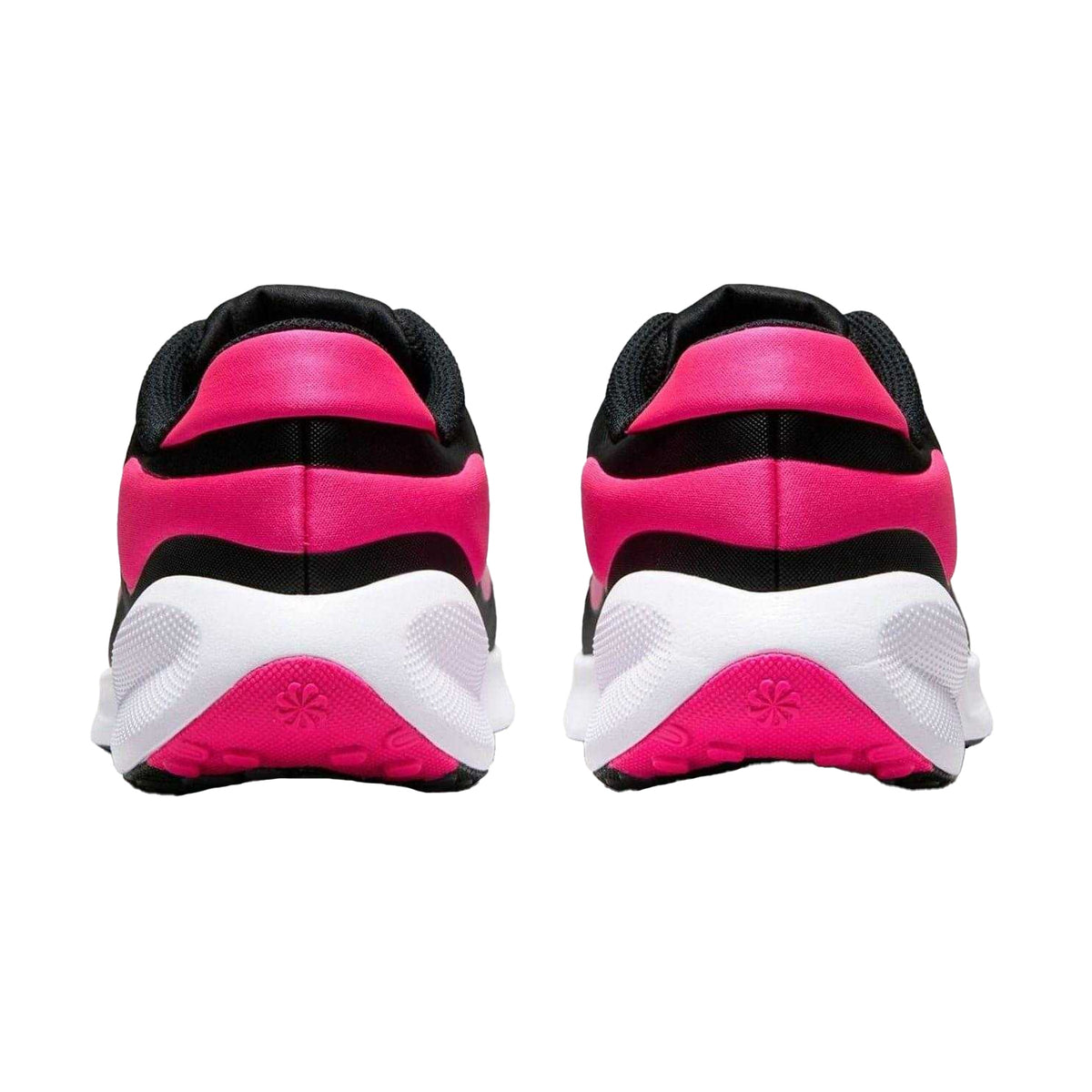 Black-Pink - Back - Nike Childrens-Kids Revolution 7 Swoosh Mesh Trainers