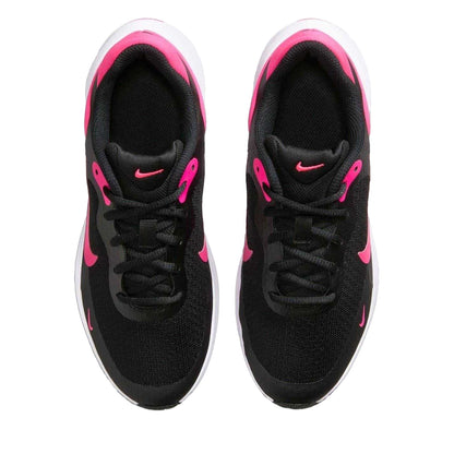 Black-Pink - Lifestyle - Nike Childrens-Kids Revolution 7 Swoosh Mesh Trainers