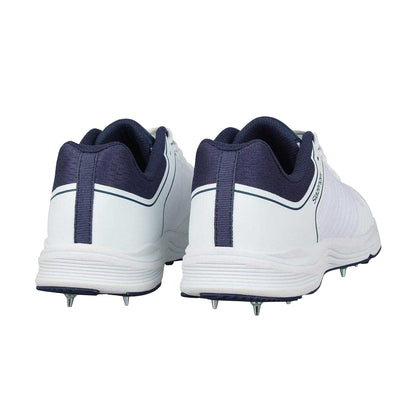 White-Navy - Back - Slazenger Mens Cricket Spikes