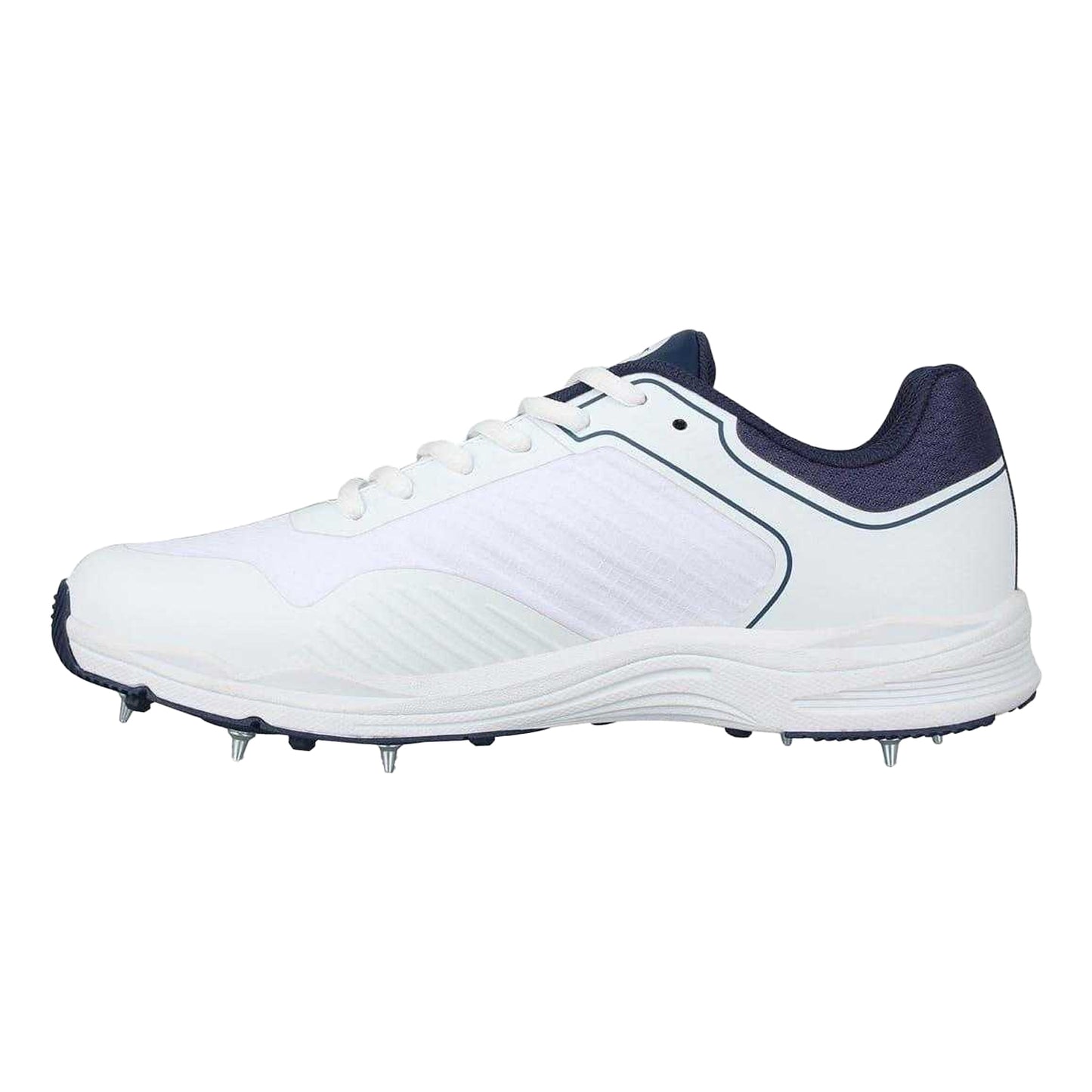 White-Navy - Side - Slazenger Mens Cricket Spikes