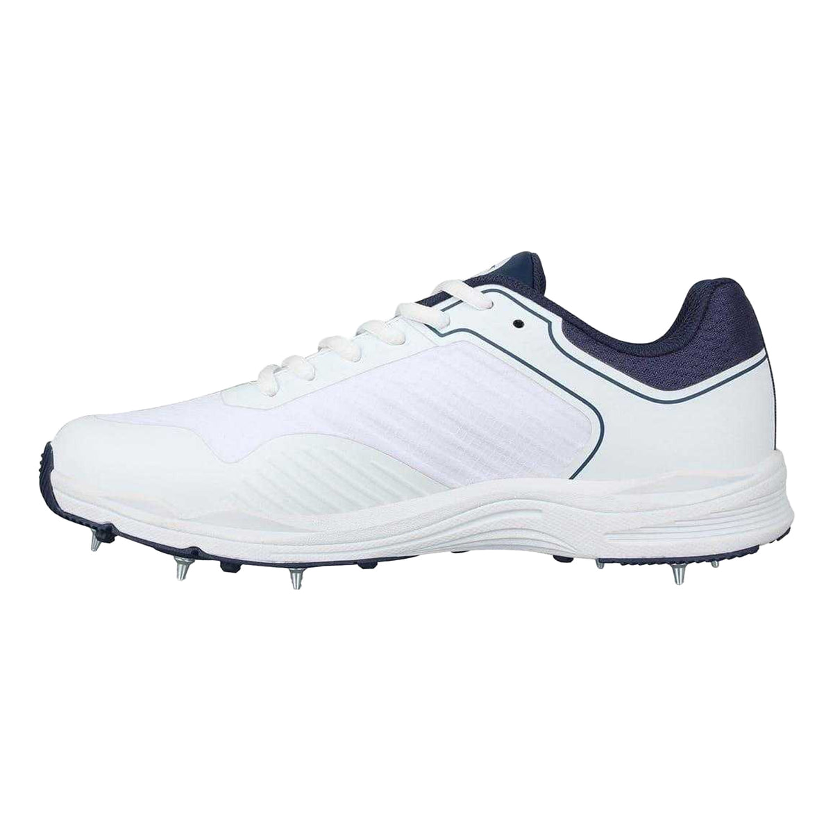 White-Navy - Side - Slazenger Mens Cricket Spikes