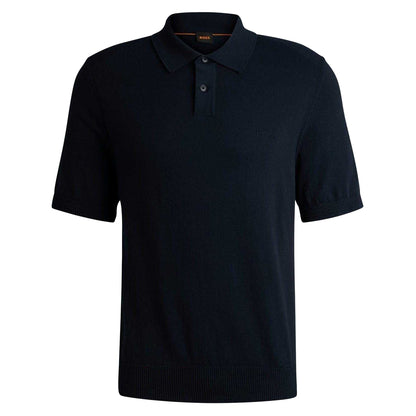 Dark Blue - Front - Boss Mens Polo Shirt