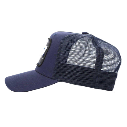 Navy - Side - Societe Noir Mens Ombre Trucker Cap