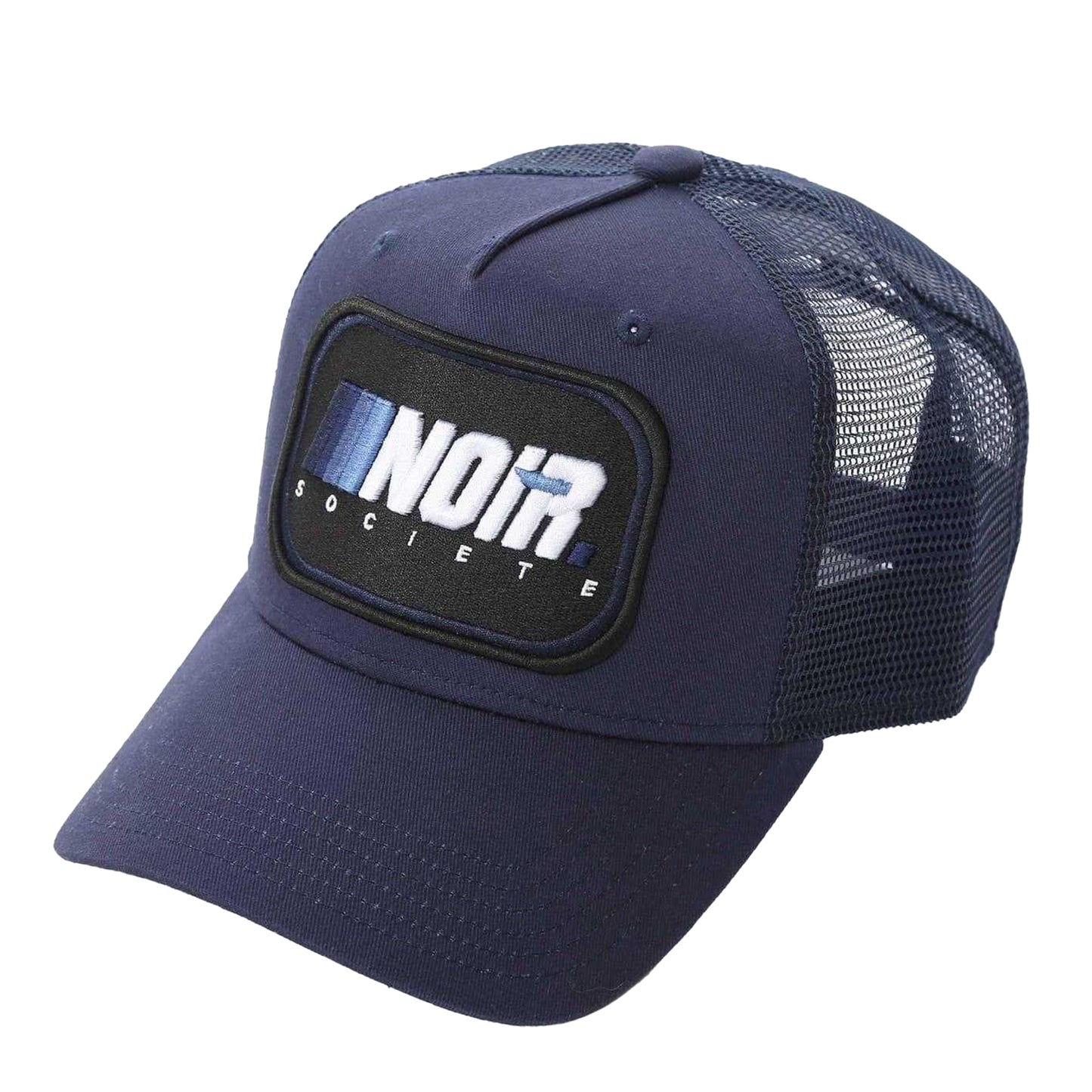 Navy - Front - Societe Noir Mens Ombre Trucker Cap