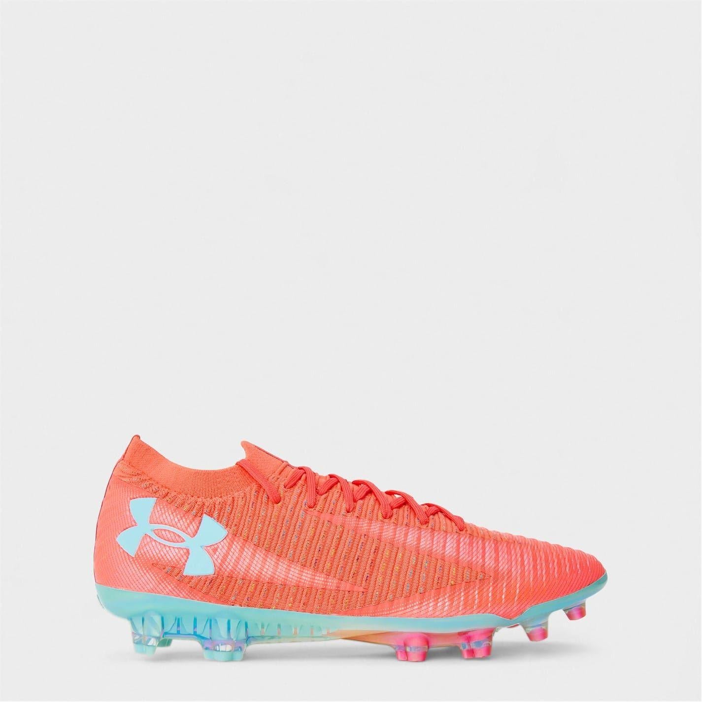 Orange - Front - Under Armour Unisex Adult Elite Ribbed Football Boots