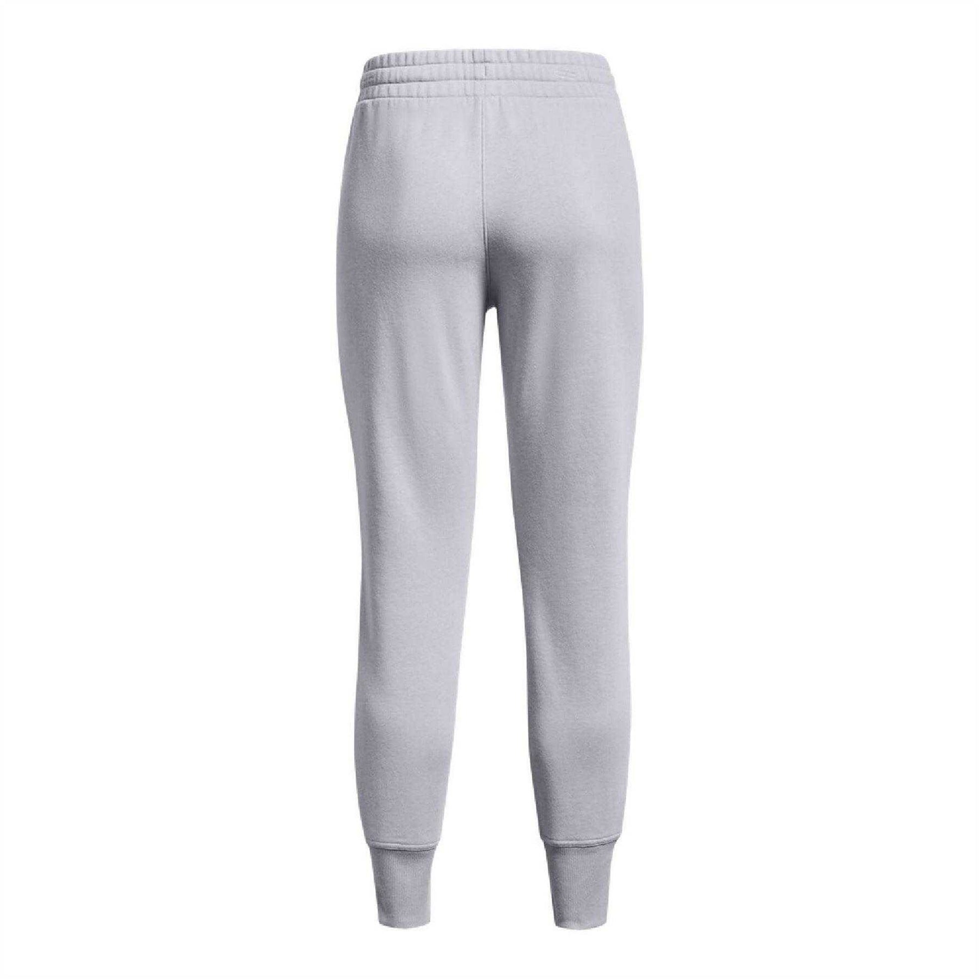 Grey - Back - Under Armour Womens-Ladies Rival Fleece Joggers