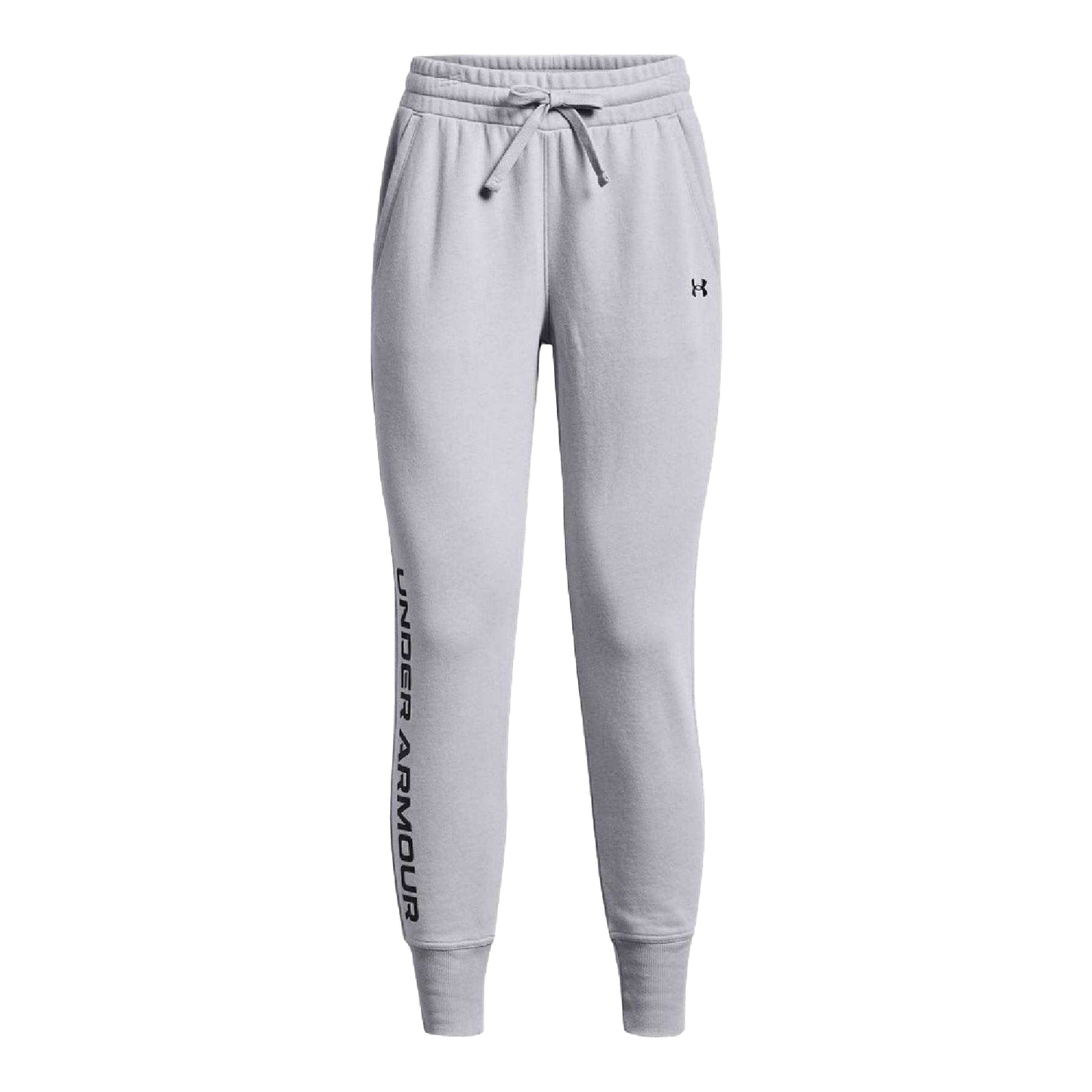 Grey - Front - Under Armour Womens-Ladies Rival Fleece Joggers